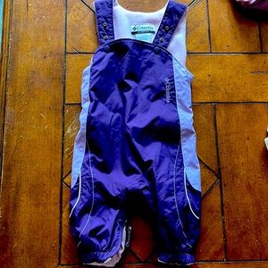 Columbia snow bibs 6 month purple